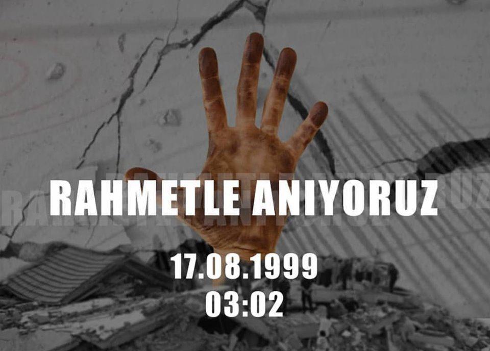 17 Ağustos Marmara Depreminin Yıl Dönümünde 